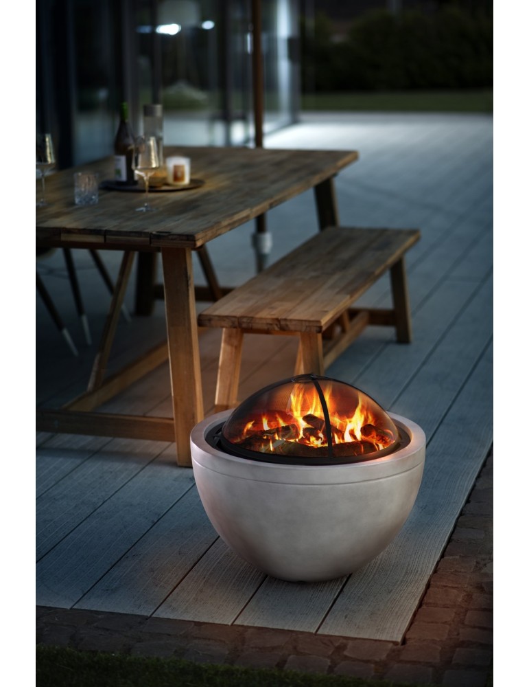 Grill‑Feuerschale Madrid 60 grau – Magnesia/Metall | ShopVola