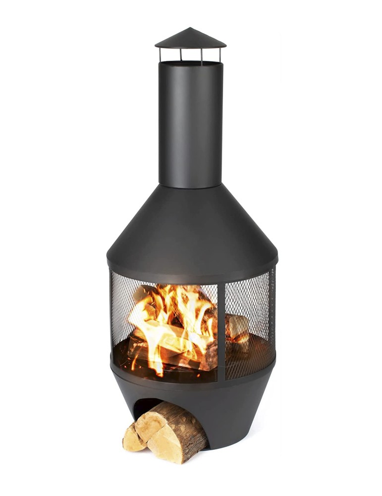 Gartenkamin Mata – Feuerstelle aus Stahl mit Rauchrohr | ShopVola