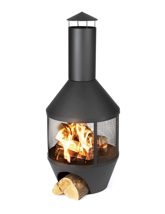 Gartenkamin Mata – Feuerstelle aus Stahl mit Rauchrohr | ShopVola