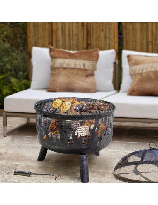 Feuerschale Faya – Feuerstelle mit Grillrost | ShopVola