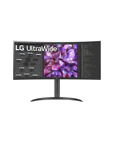 LG 34WQ75X-B Curved Monitor - HDR10, Höhenverstellung, USB-C