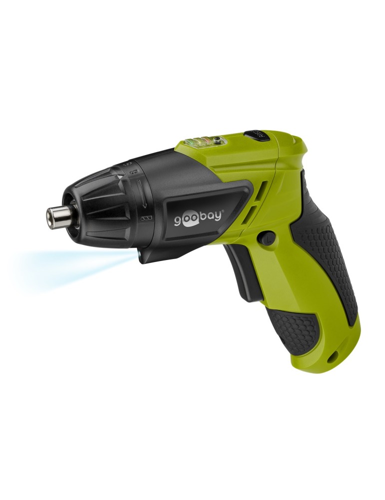 Goobay Mini Akkuschrauber 3,6 V mit LED-Leuchte Arbeitszeit max. 45 Minuten