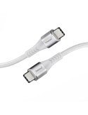 Intenso USB-Kabel C315C Nylon 1,5m weiß, USB-C Anschluss - unterstützt Schnelladen (PD) bis 60W