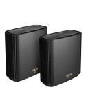 ASUS ZenWiFi AX XT9 WLAN Mesh Router 2er-Pack Schwarz [WiFi 6 (802.11ax), Tri-Band, bis zu 7.800 Mbit/s]