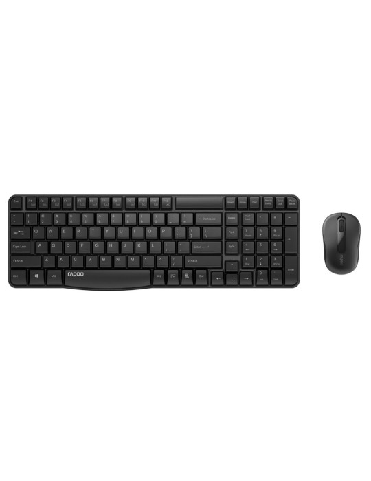 Rapoo Kabelloses Deskset "X1800S", QWERTZ (deutsches)-Layout 2,4-GHz-Drahtlosverbindung - 104 Scissor-Tasten - FN-Multimedia-Hot