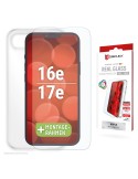DISPLEX Real Glasschutzfolie + Handyhülle für iPhone 16e/17e