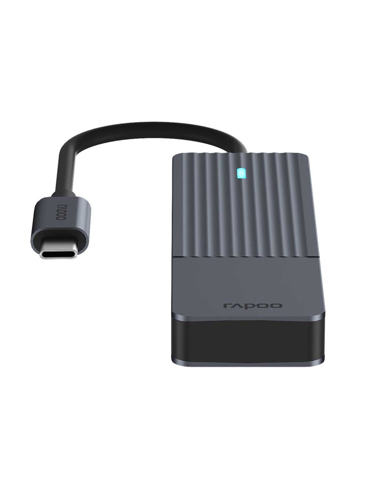 Rapoo USB-C Hub, USB-C auf USB-A grau