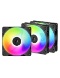 ARCTIC P14 PRO Reverse A-RGB schwarz 3er-Pack | Gehäuselüfter