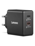 Lenovo Dual USB-C 65W GaN Ladegerät, schwarz
