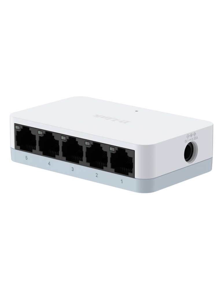 D-Link DES-1005C Unmanaged Switch 5x Fast Ethernet, Desktop, Plug-and-Play