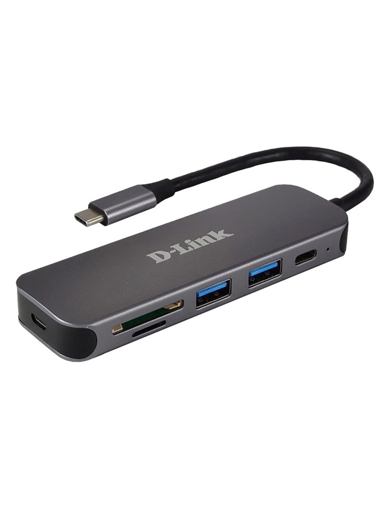 D-Link DUB-2325 USB-Hub mit Kartenleser 1x USB-C, 2x USB-A 3.0, 1x microSD Slot, 1x SD Card Slot