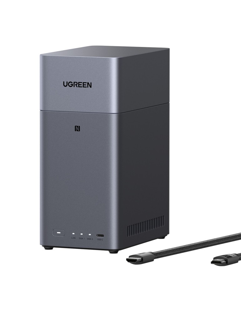 UGREEN NASync DH2300 2-Bay NAS 0/2, 1x GbE, 1x USB-C, 2x USB-A, 4GB RAM