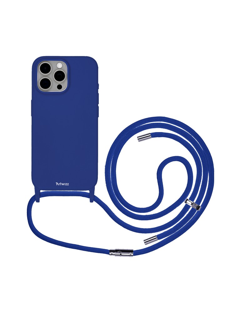 Artwizz HangOn Case Silicone + CHARGE iPhone 15 Pro Max - kings-blue
