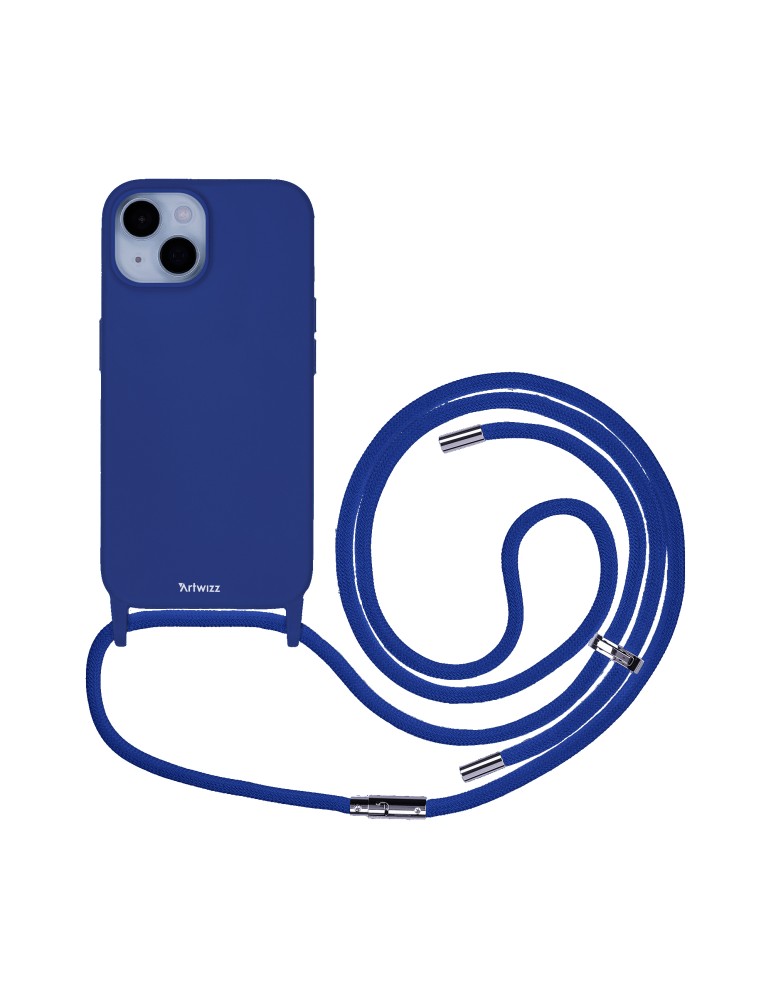 Artwizz HangOn Case Silicone + CHARGE iPhone 15 - kings-blue