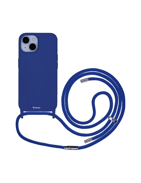 Artwizz HangOn Case Silicone + CHARGE iPhone 15 - kings-blue