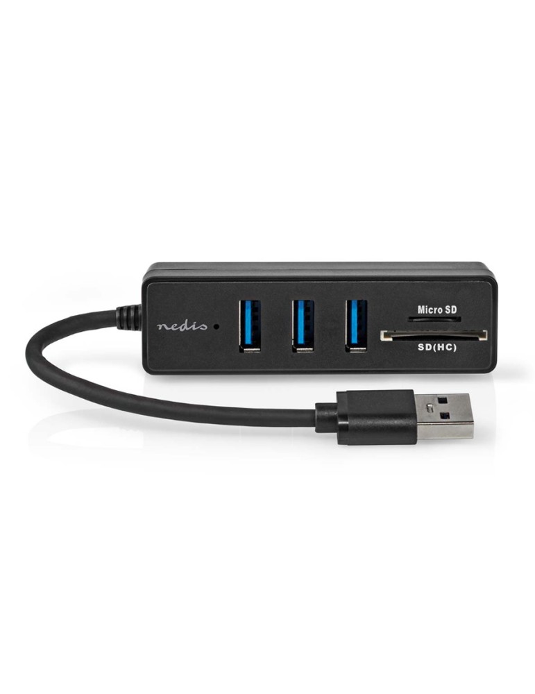 Nedis USB-Hub USB-A Stecker 3x USB A Buchse - 5-Port port(s), USB 3.2 Gen 1, Stromversorgung über USB, 5 Gbps, SD & MicroSD