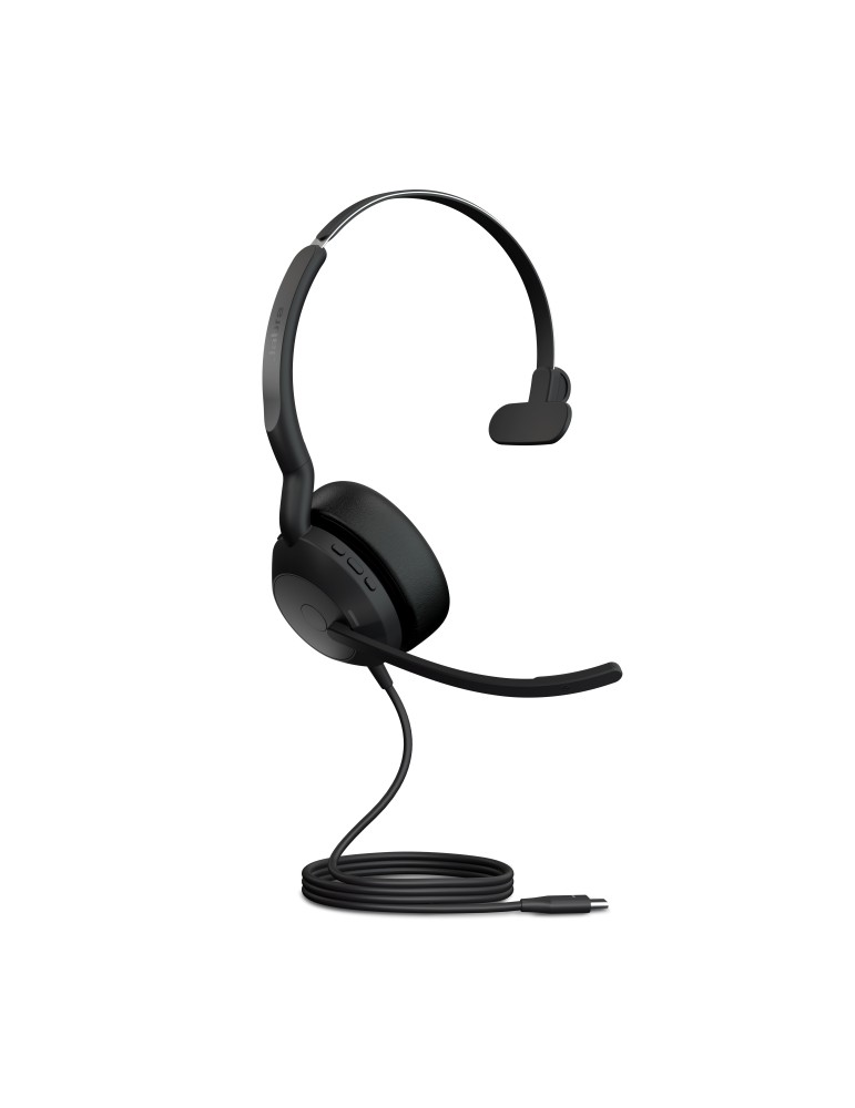 Jabra Evolve2 50 Mono-Bluetooth Headset 4 Mikrofone, USB-C-Anschluss, MS Teams zertifiziert, Aktive Geräuschunterdrückung