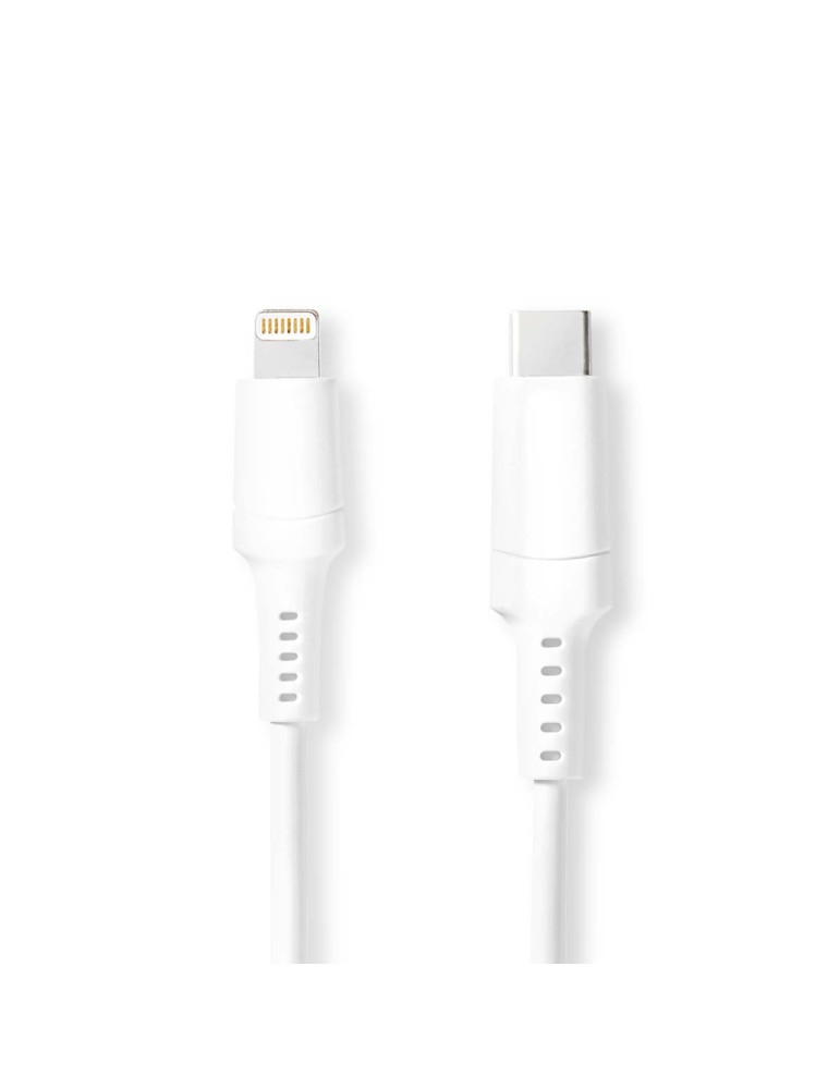 Nedis 1m USB-C Lightning Kabel für iPad, iPhone, iPod, weiß