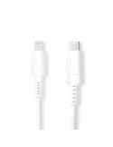 Nedis 2m USB-C Lightning Kabel für iPad, iPhone, iPod, weiß
