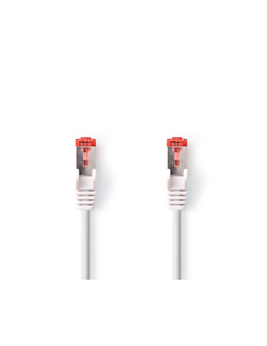 Nedis CAT6-Netzwerkkabel- RJ45 Stecker | RJ45 Stecker | S/FTP | 0.25 m | Rund | LSZH | Weiss | Label