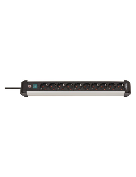 Brennenstuhl Premium-ALU-Line 10fach schwarz *DE* 3m H05VV-F3G1 mit Schalter