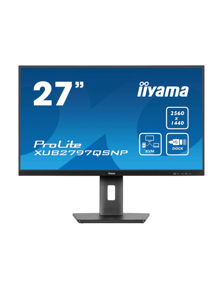 Iiyama ProLite XUB2797QSNP-B1 27" QHD IPS, 100Hz, HDMI, DisplayPort, USB-C (PD 96W), USB-Hub