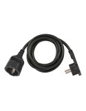 Brennenstuhl Verl.-Kabel 2m H05VV-F3G1,5 sw. mit Kischu u. Flachstecker