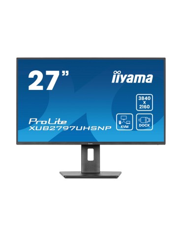 Iiyama ProLite XUB2797UHSNP-B1 Office Monitor 27" 4K UHD, 60Hz, HDMI, DisplayPort, USB-C 96W, USB-Hub