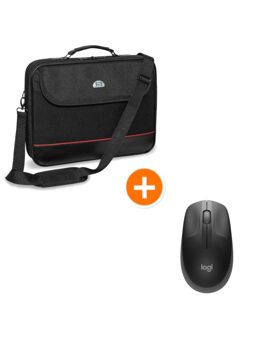 PEDEA Tasche Trendline bis 17,3" + Logitech M190 Wireless Maus