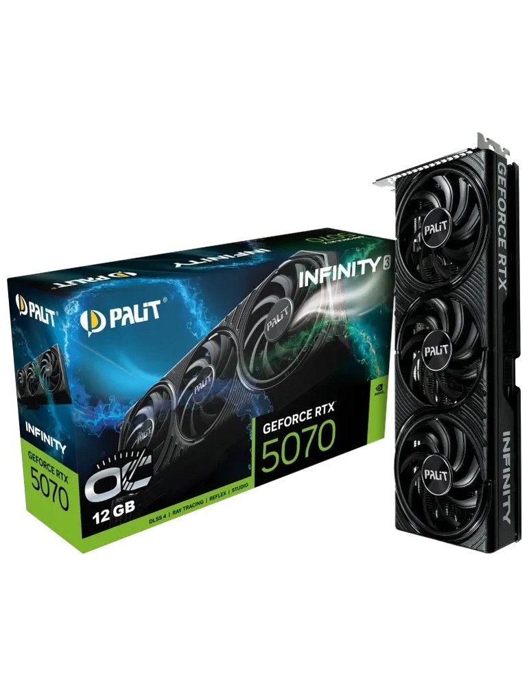 Palit GeForce RTX 5070 Infinity 3 OC - 12GB GDDR7, HDMI, 3x DP