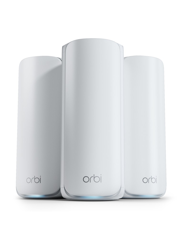 NETGEAR Orbi 770 Serie WiFi 7 Mesh-System 2er-Pack WLAN BE10800 Triband, 7x 2.5G LAN, 1x 2.5G WAN, Abdeckung bis zu 540 m²
