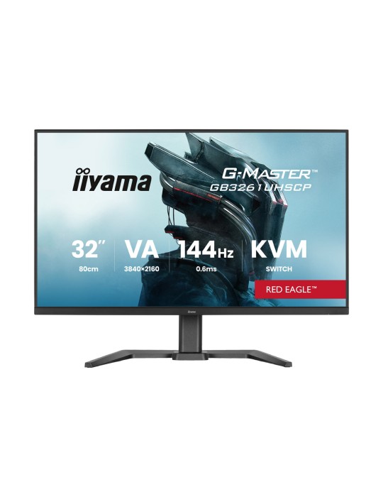Iiyama GB3261UHSCP-B1 Gaming Monitor 31.5? 4K UHD VA-Panel, 144Hz, 0.3 ms MPRT, USB?C Dock (95W), KVM?Switch, AMD FreeSync Premi