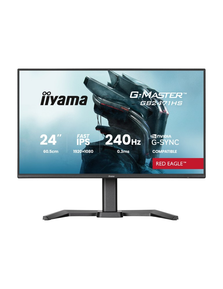 Iiyama GB2471HS-B1 Gaming Monitor 24? Full-HD IPS, 240 Hz, 0.3 ms MPRT, G-Sync kompatibel