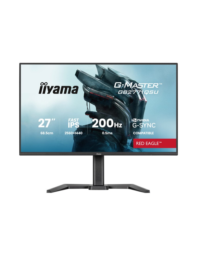 Iiyama GB2771QSU-B1 Gaming Monitor 27? QHD IPS, 200 Hz, 0.5 ms MPRT, USB-Hub, USB-C, G-Sync kompatibel