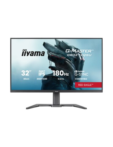 Iiyama GB3272QSU-B1 Gaming Monitor 32" QHD IPS, 180 Hz, 0.5 ms MPRT, USB-Hub, USB-C, G-Sync kompatibel