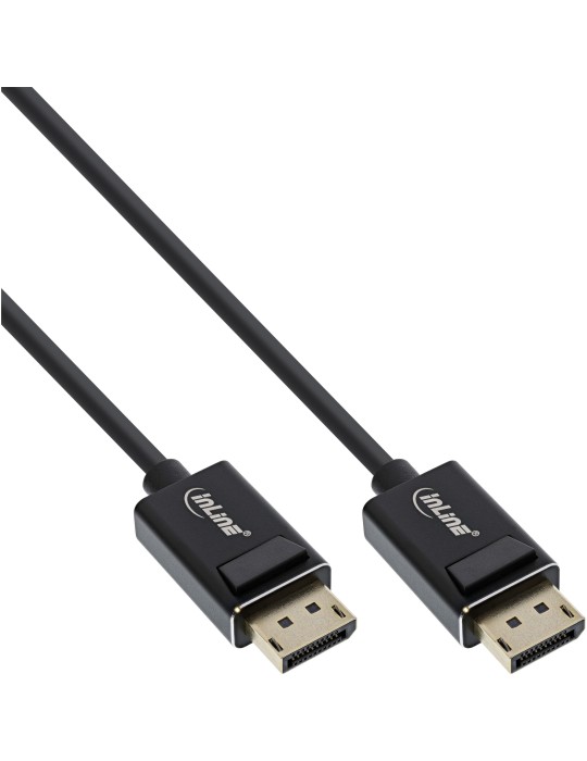 InLine® DisplayPort 2.0 Kabel, 8K4K UHBR, schwarz vergoldete Kontakte, 1m