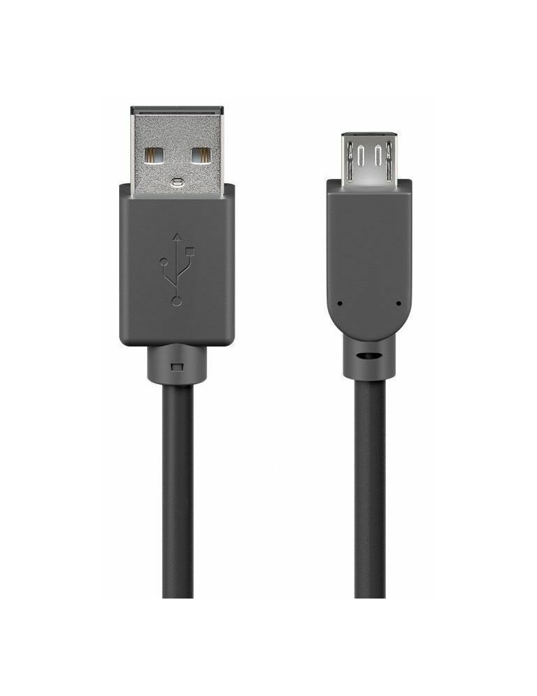 1,8m Goobay USB 2.0 Kabel, schwarz [Stecker Typ A - Stecker Typ Micro-B]