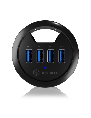 ICY BOX IB-HUB1403 USB 3.0 Tisch-Hub mit 4 Ports