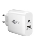 Goobay USB-C™ PD Dual-Schnellladegerät (45 W) weiß