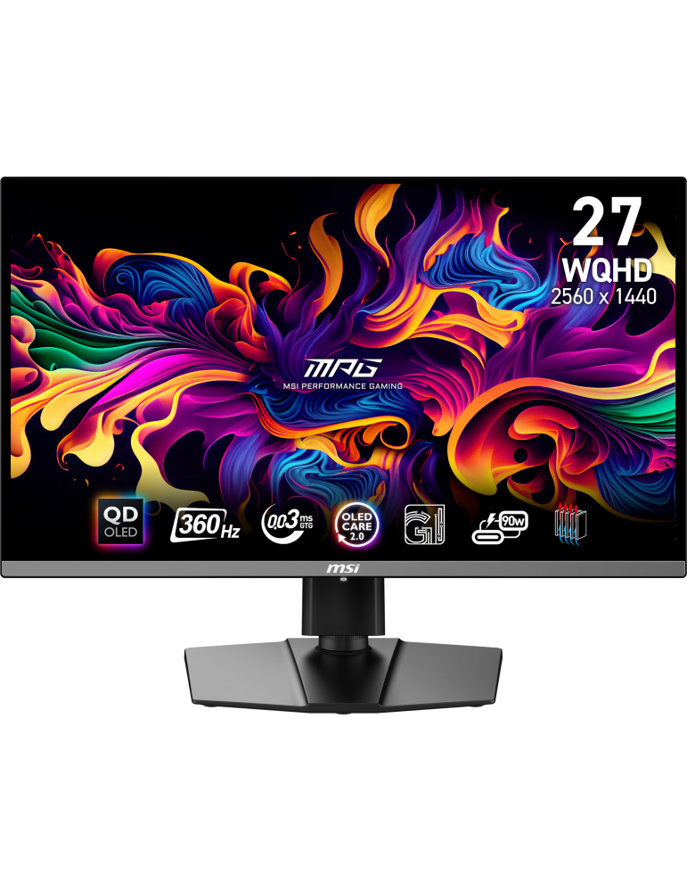 MSI MPG 271QRXDE QD-OLED Gaming Monitor - 360 Hz, 0,03ms GTG MSI OLED Care 2.0, HDMI 2.1 mit 48Gbps Bandbreite, 120Hz , VRR und 