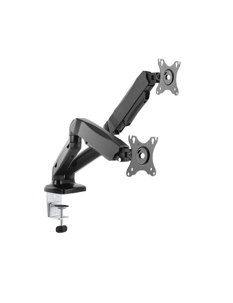 ICYBOX Monitorständer, für 2x Monitore, bis zu 27" mit Tischhalterung