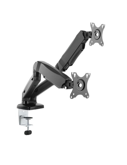 ICYBOX Monitorständer, für 2x Monitore, bis zu 27" mit Tischhalterung