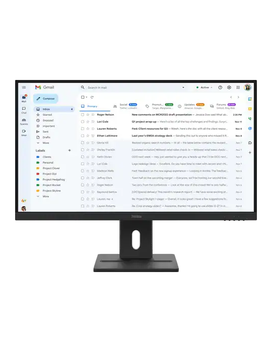 Lenovo ThinkVision E27-40 Business Monitor ENERGY STAR® Certified, TCO 10, TCO Edge 2.1, EPEAT™ Gold
