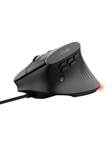 MAU Trust Gaming GXT145 REXXA Gaming Maus ergonomische vertikale Gaming Maus mit RGB-Beleuchtung
