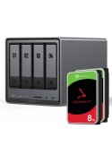 UGREEN DXP4800 Plus 16TB Seagate IronWolf NAS-Bundle NAS inkl. 2x 8TB Seagate IronWolf 3,5 Zoll SATA Festplatte