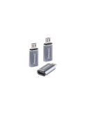 Intenso 3er Pack USB Adapter C480M USB-C Buchse zu microUSB Stecker, Unterstützt USB OTG, 480Mbps Datenübertragung, Aluminium an