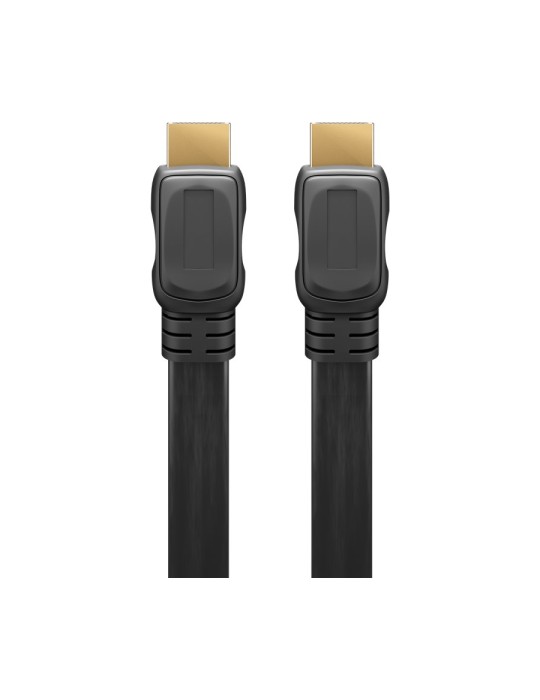 Goobay High-Speed-HDMI™-Flachkabel mit Ethernet (4K@60Hz), 1,5 m