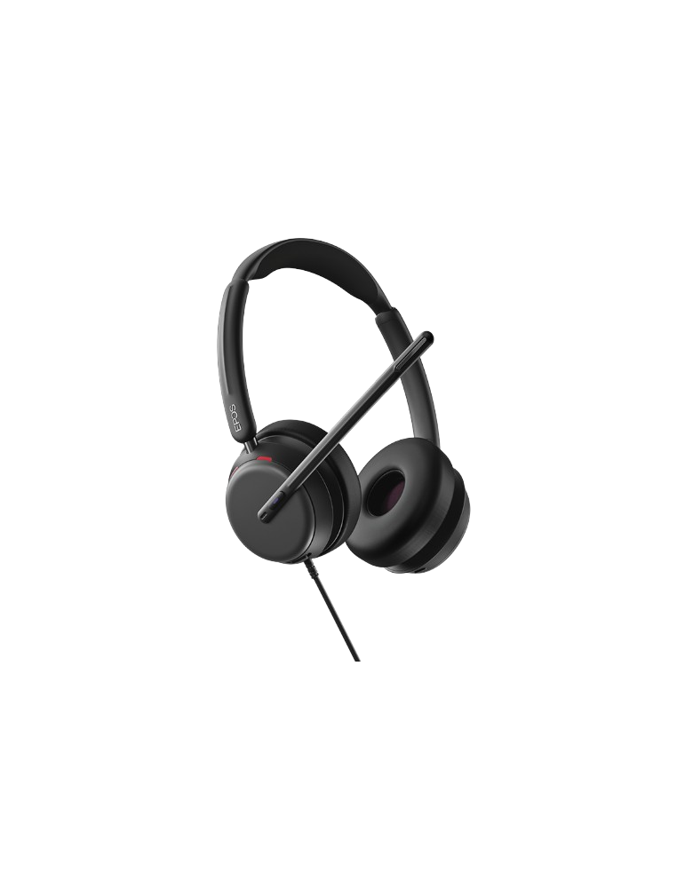 Epos IMPACT 860T ANC, Stereo-Headset, Kabelgebunden MS Teams zertifiziert, Adaptive ANC-Geräuschunterdrückung, 360-Grad-Busyligh