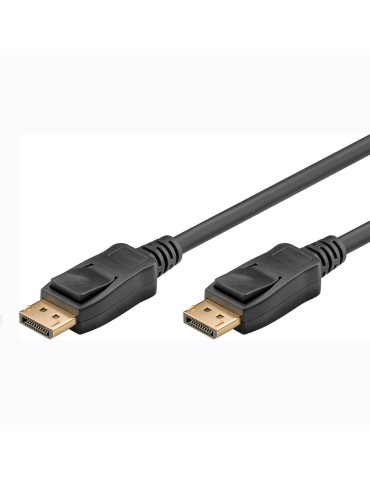 Goobay 5m DisplayPort 1.4-Verbindungskabel [3D, 8K (4320p), vergoldete Kontakte, mit Verriegelung]