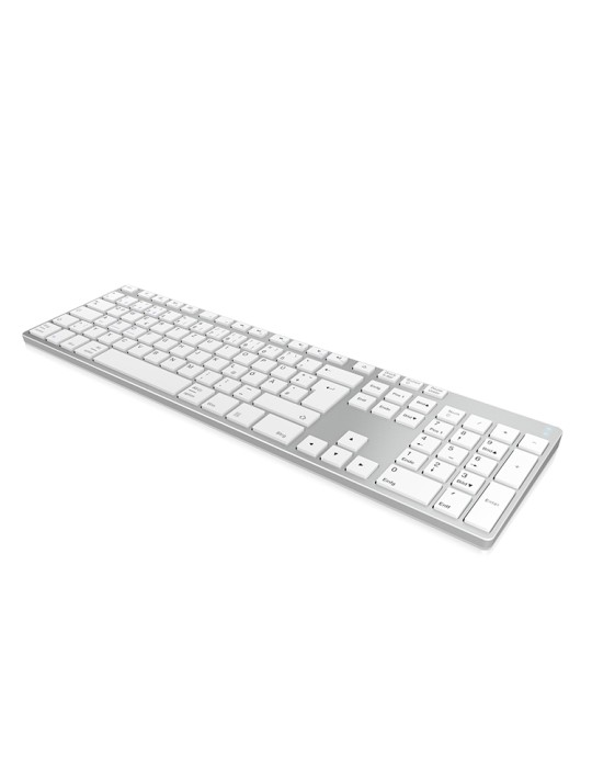 KeySonic KSK-8022BT Bluetooth-Tastatur (DE) Aluminium Gehäuse, Full-Size, Bis zu drei Geräte gleichzeitig
